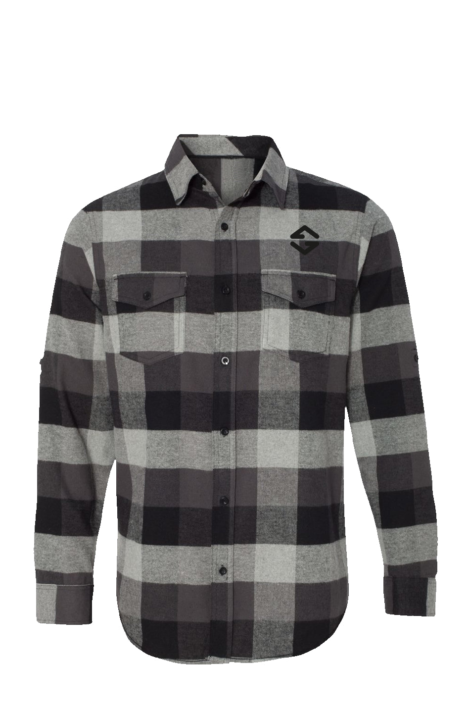 Long Sleeve Flannel Grey And Black