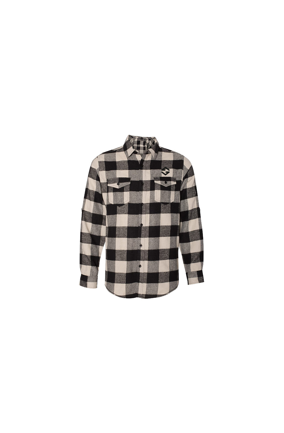 Long-Sleeve-Flannel-Ecru-And-Black